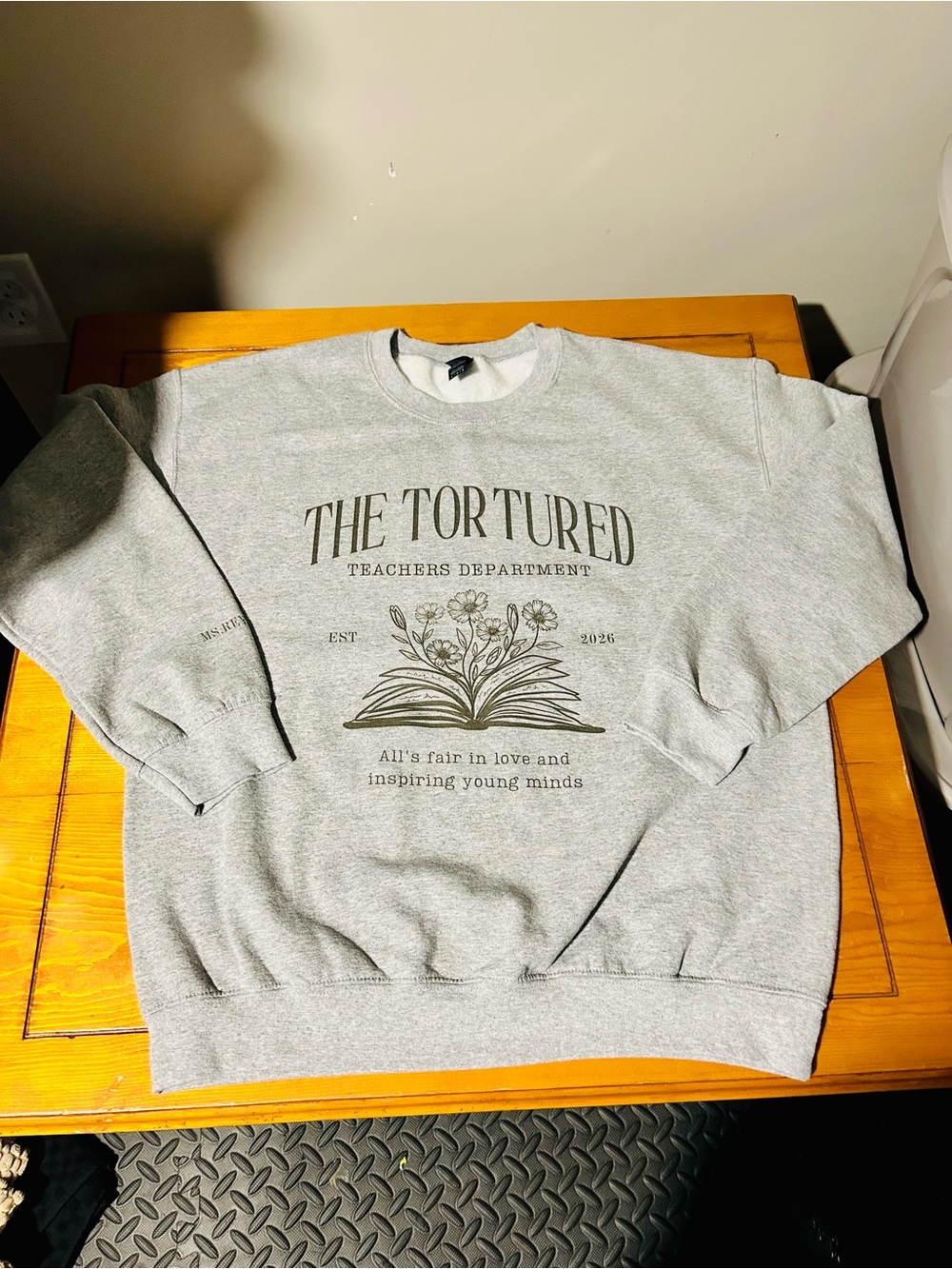 Gray Graphic Crewneck Sweatshirt - The Tortured
